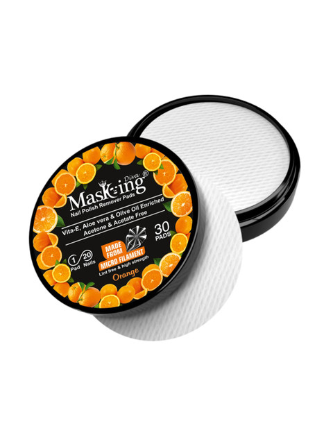 

MasKing Pack of 4 Moisturizing Sheet Masks & 1 Orange Nail Polish Remover Wipes, Multi