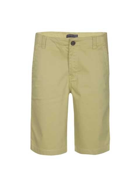 

Gini and Jony Boys Khaki Solid Chino Shorts