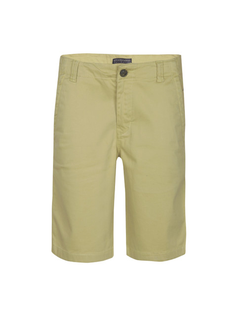 

Gini and Jony Boys Khaki Solid Chino Shorts