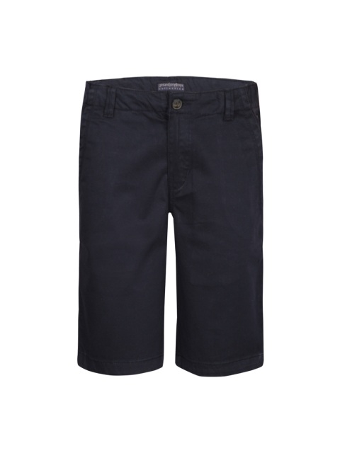 

Gini and Jony Boys Black Solid Chino Shorts