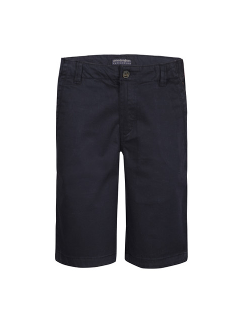 

Gini and Jony Boys Black Solid Chino Shorts