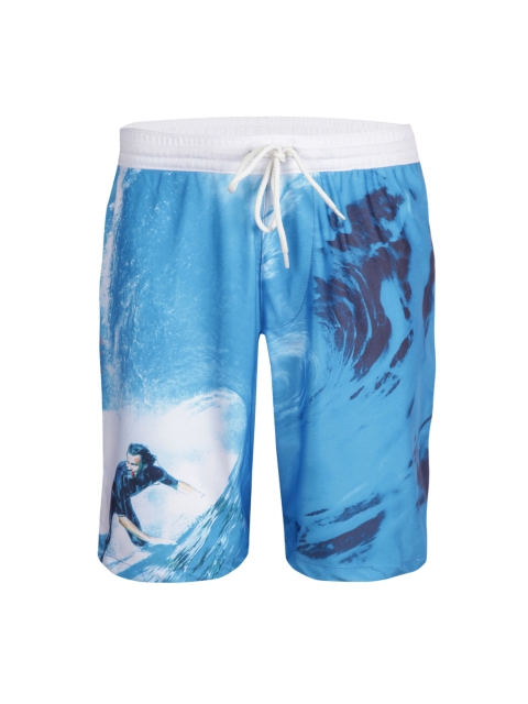 

Gini and Jony Boys Blue & White Printed Shorts
