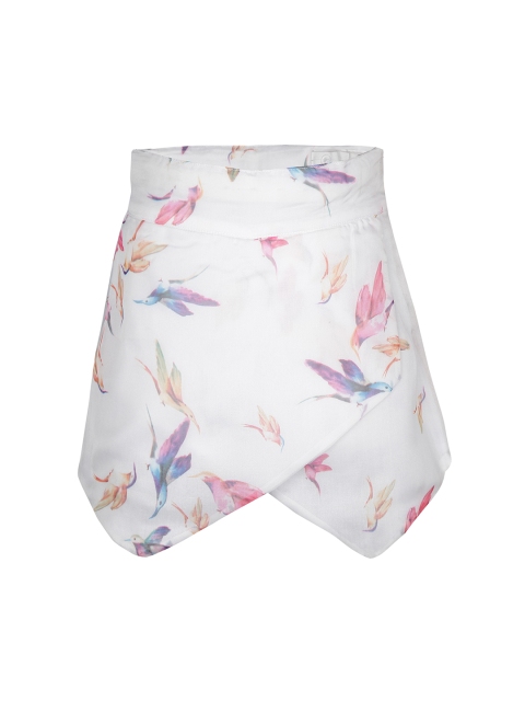 

Gini and Jony Girls White Printed Tulip Skirt