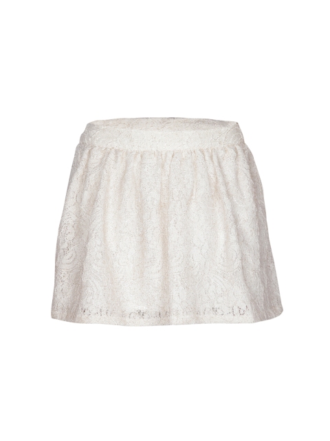 

Gini and Jony Girls White Lace A-Line Skirt