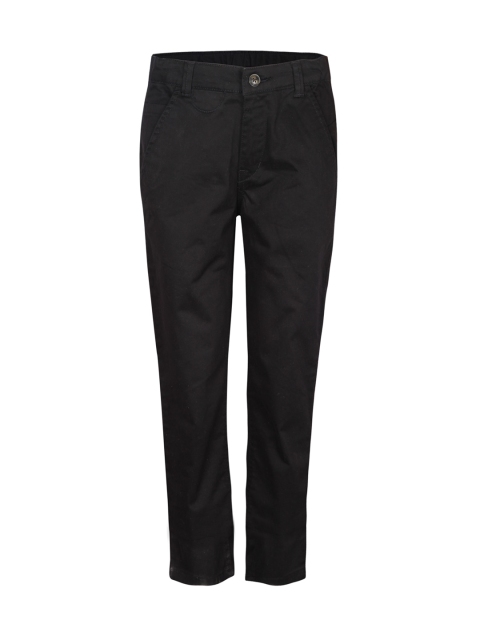 

Gini and Jony Boys Black Solid Regular Trousers