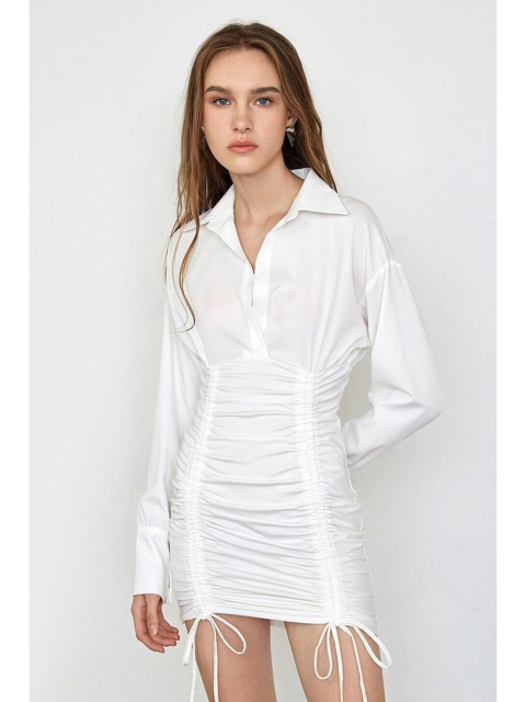 

MERCHE White Shirt Dress