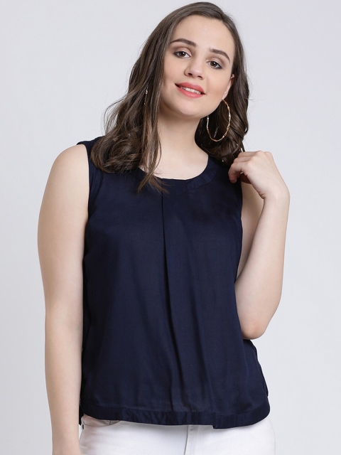 

DressBerry Navy Blue Regular Top