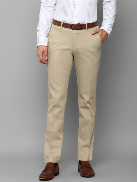 

Louis Philippe Men Khaki Textured Slim Fit Trousers