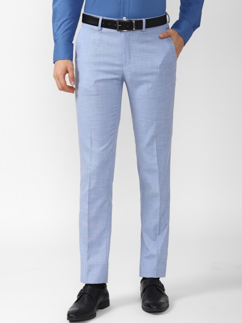 

Peter England Elite Men Blue Slim Fit Trousers