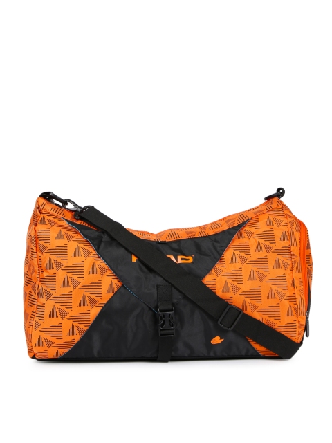 

Head Unisex Orange & Black Printed Duffel Bag