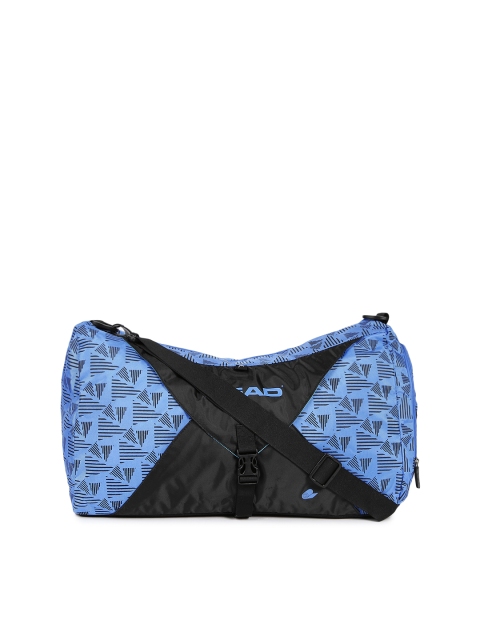 

Head Unisex Blue & Black Printed Duffel Bag