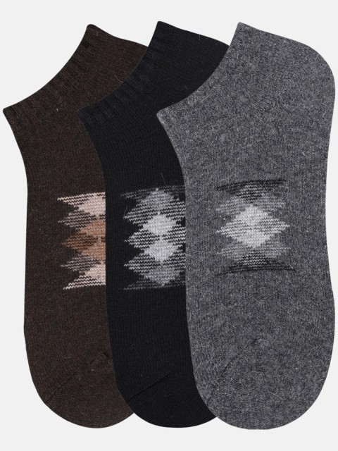 

N2S NEXT2SKIN Men Pack of 3 Ankle Length Socks, Black