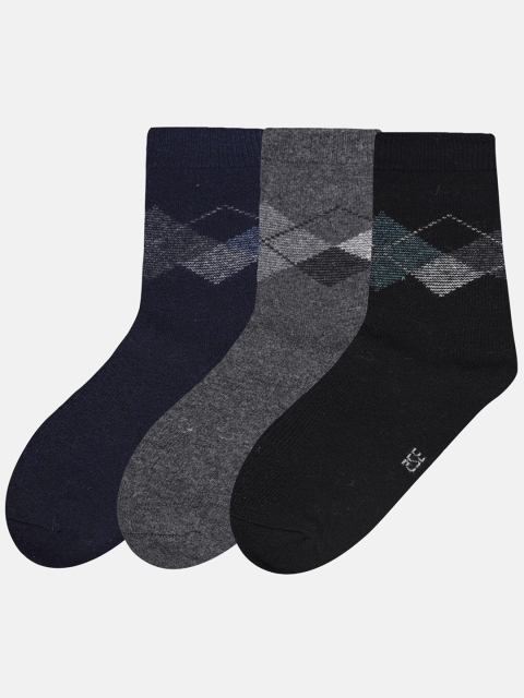 

NEXT2SKIN Men Pack of 3 Navy Blue Patterned Above Ankle Socks
