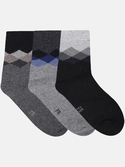 

N2S NEXT2SKIN Men Pack of 3 Assorted Woolen Blend Above Ankle Length Socks