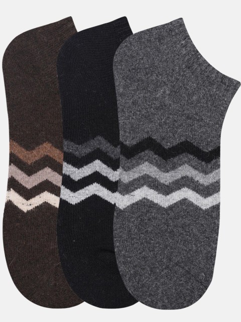 

N2S NEXT2SKIN Men Pack of 3 Ankle Length Socks, Black