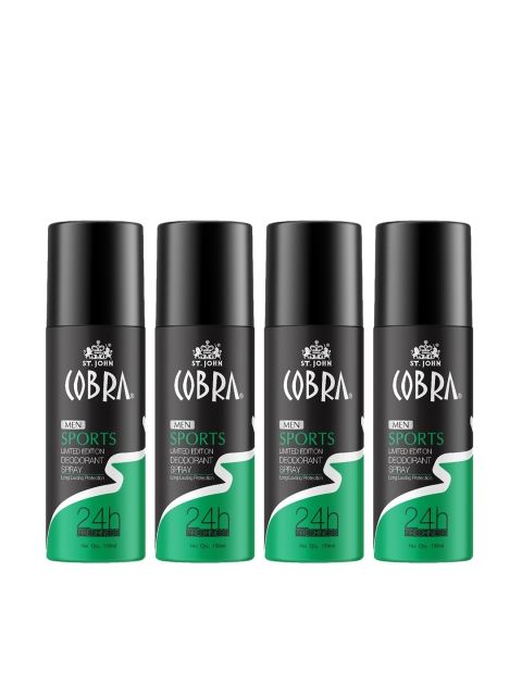 

St. John Men Set of 2 Cobra No Gas Deodorant Perfume Body Spray 300 ml, Multi