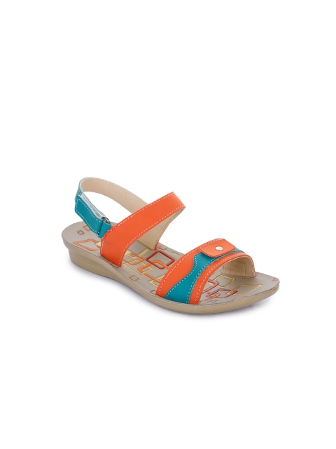 

Liberty Unisex Kids Orange Woven Design Slip-On Sneakers