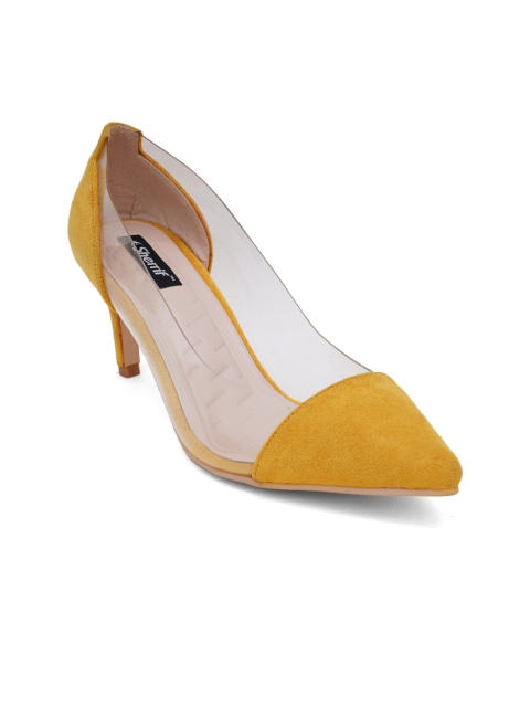 

Sherrif Shoes Yellow Party Kitten Pumps