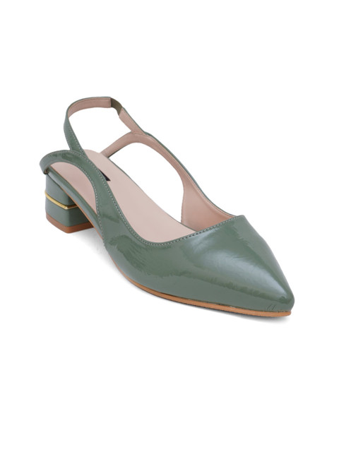 

Sherrif Shoes Green Party Kitten Pumps