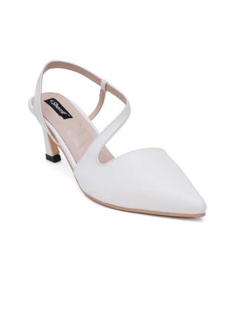 

Sherrif Shoes White Party Kitten Pumps