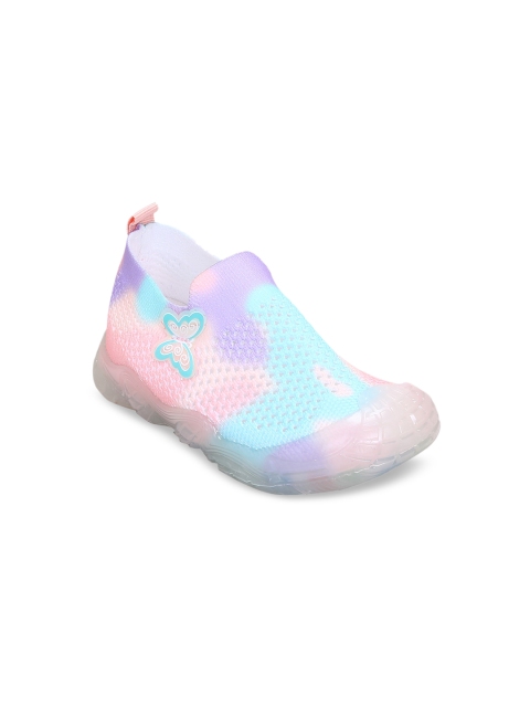 

Hopscotch Girls Pink Printed Slip-On Sneakers