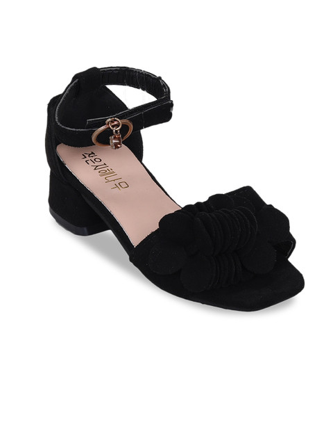 

Hopscotch Girls Black & Cream-Coloured PU Comfort Sandals