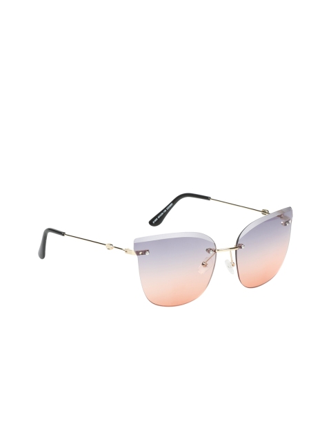

Scavin Women Blue Lens & Gold-Toned Cateye Sunglasses with UV Protected Lens