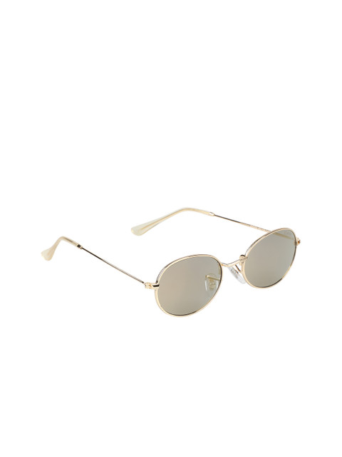 

Scavin Unisex Gold Lens & Gold-Toned Round Sunglasses with UV Protected Lens