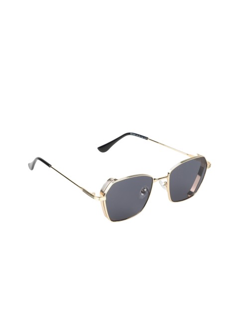 

Scavin Men Black Lens & Gold-Toned Square Sunglasses with UV Protected Lens