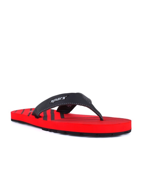 

Sparx Men Red & Black Printed Thong Flip-Flops