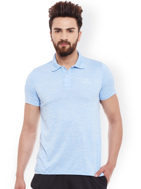 

Alcis Men Blue Slim Fit Polo T-shirt with Slub Effect