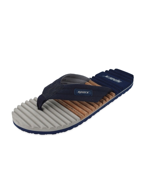 

Sparx Men Blue & Grey Colourblocked Thong Flip-Flops