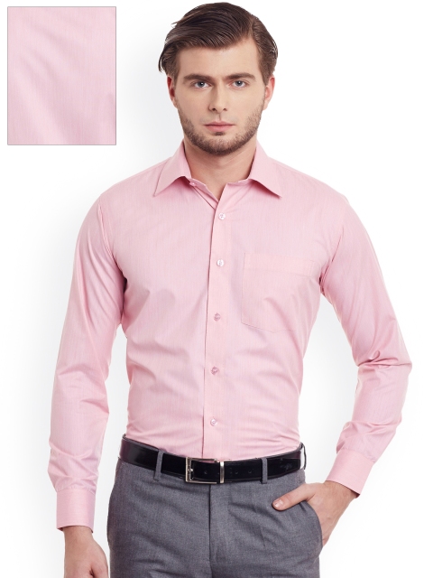 

DENNISON Men Pink Comfort Regular Fit Solid Formal Shirt