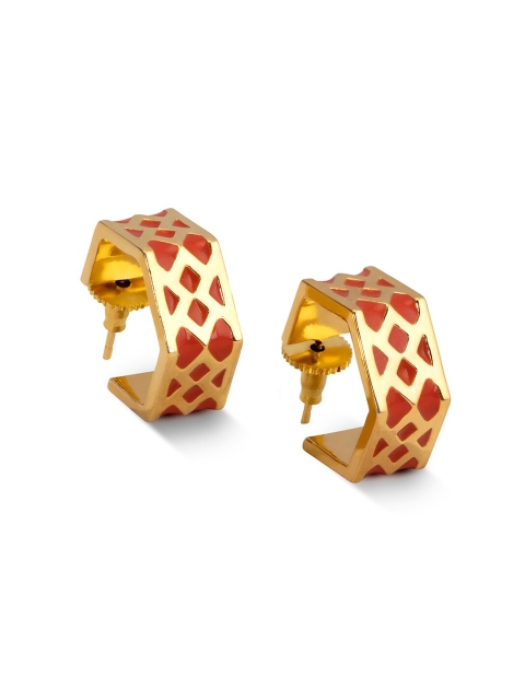 

MNSH Gold-Toned Contemporary Studs Earrings