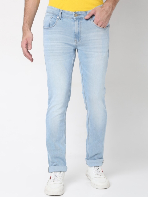 

SPYKAR Men Blue Heavy Fade Cotton Regular Fit Jeans