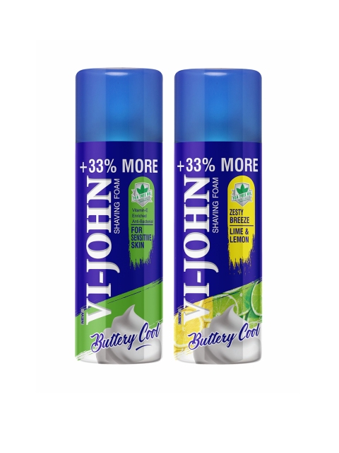 

VI-JOHN Men Set Of 2 Blue Shaving Foam- 400 gm