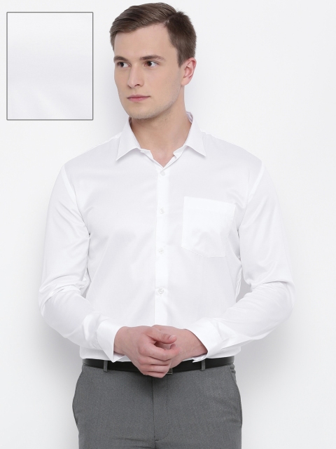 

John Miller Men White Slim Fit Solid Formal Shirt