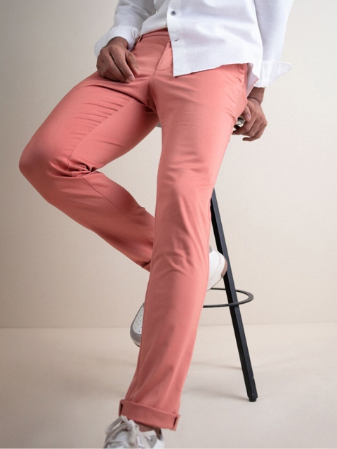 

Andamen Men Pink Chinos Trousers