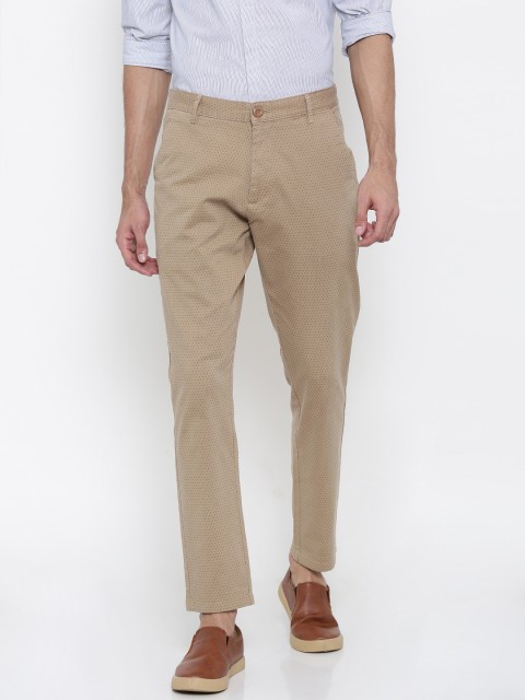 

Indigo Nation Men Beige Ultra Slim Fit Printed Chinos