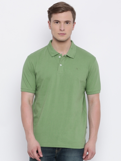 

John Miller Hangout Men Green Solid Polo T-shirt