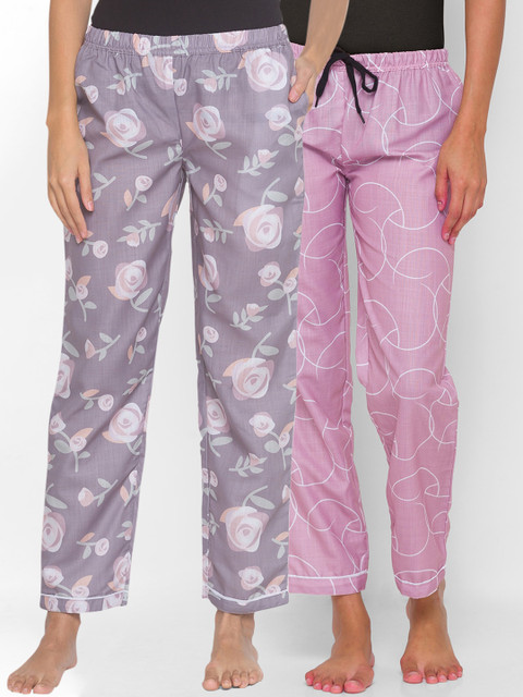 

FashionRack Women Pack of 2 Printed Lounge Pants, Brown