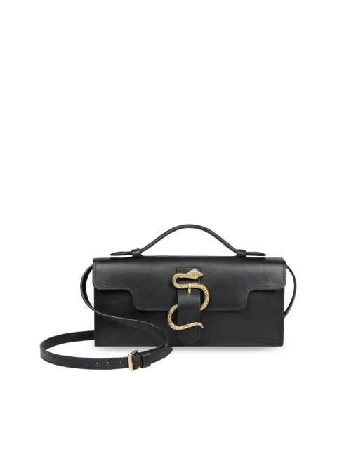 

Hidesign Black Leather Structured Handheld Bag