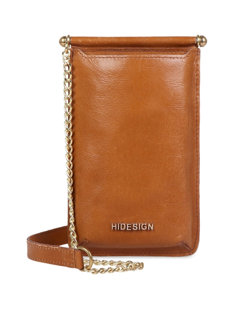 

Hidesign Tan Textured Leather Structured Sling Bag