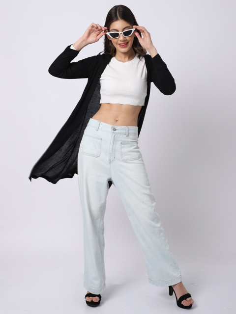 

UnaOne Women Black Longline Shrug