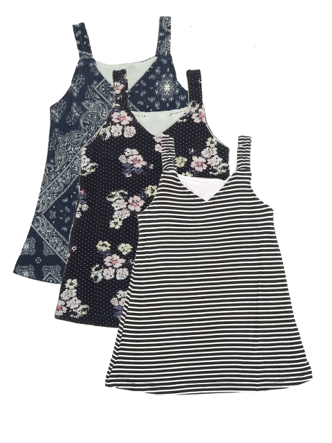 

OLIVE MIST Blue Floral A-Line Dress