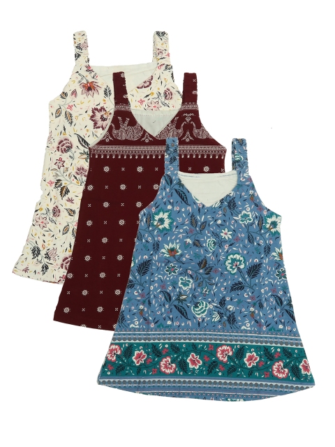 

OLIVE MIST Multi Floral A-Line Dress Pack of 3