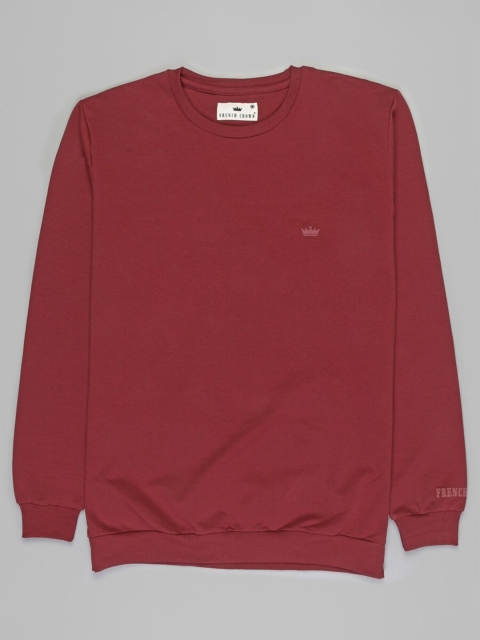 

FRENCH CROWN Men Brown Solid T-shirt