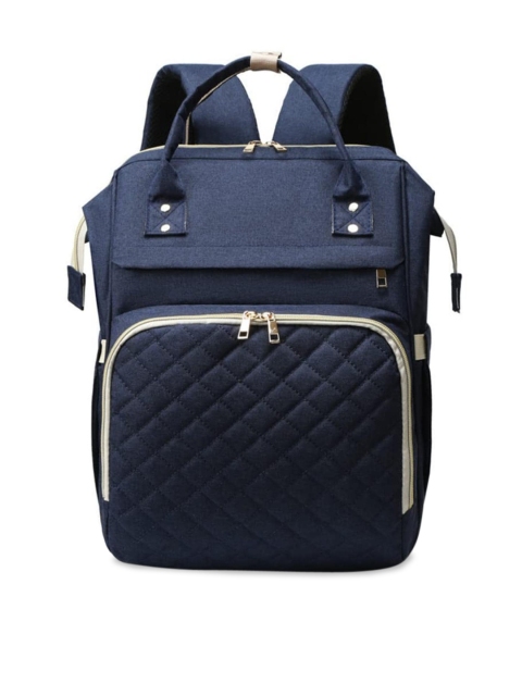 

YOUSTYLO Blue Solid Quilted Diaper Bags