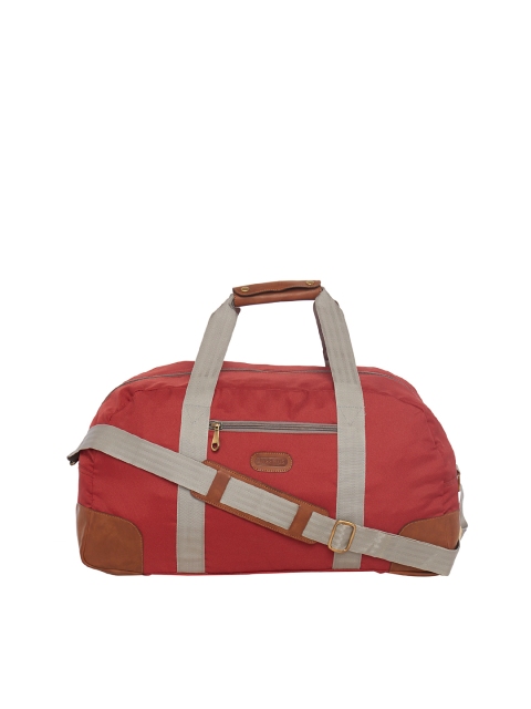 

Bags.R.us Unisex Rust Red Foldable Duffel Bag with Shoulder Strap