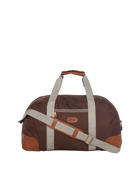 

Bags.R.us Unisex Brown Foldable Duffel Bag with Shoulder Strap